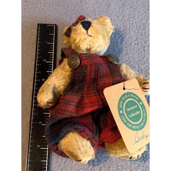 Boyds Becky Bear Plaid Outfit Plush Stuffed Animal 6 Inch Collectible Toy - Picture 7 of 13